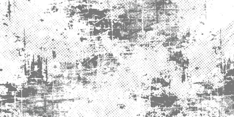 Abstract grunge distressed white and gray halftone texture background