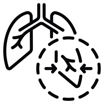 Chronic Obstructive Pulmonary Disease (COPD) Icon Line Vector Illustration