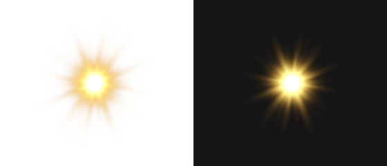 Bright sunlight with star shine flare overlay background