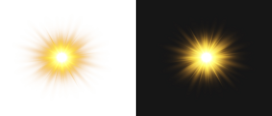 Bright sunlight with star shine flare overlay background