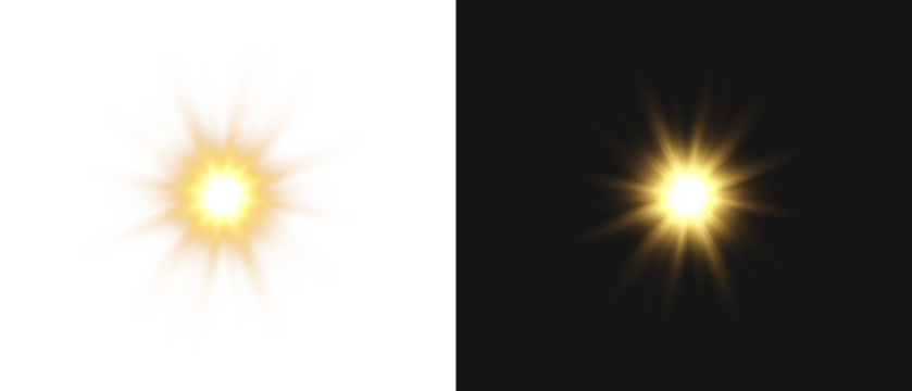 Bright sunlight with star shine flare overlay background