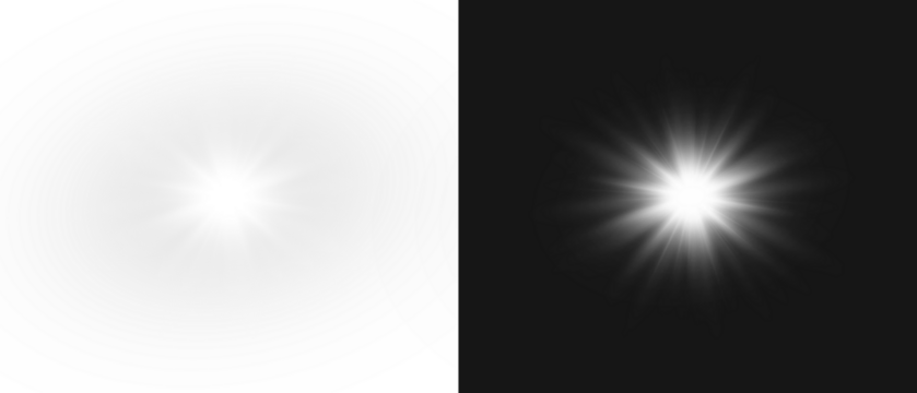 Yellow star flashed with sparkles sun isolated on white background. Soft glow without departing rays, sunlight with lens flare effect. PNG vector light effect. - Powered by Adobe