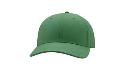 Plain green baseball cap rendered against a solid black background