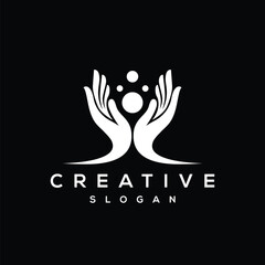 hand logo design symbol Pro Vector