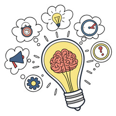 Brainstorming and creative idea concept