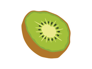 Obraz premium Kiwi Fruit Sliced Clip Art 