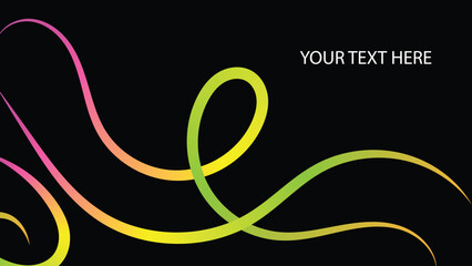 Abstract Color Gradient Lines Pattern. Vector Wave 3D Graphic Shapes with Gradient. Organic Rainbow Wavy Ribbons. Set of Fun Kid Doodle Colour Gradation Lines. Abstract Gradient Color Shapes Pattern.