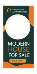 Modern house for sale social media story template real estate banner