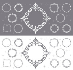 Luxury card design. Antique decorative design. Elegant edge pattern.