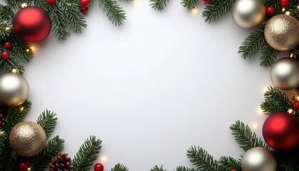 Festive christmas decoration holiday celebration image composition home environment top view seasonal theme