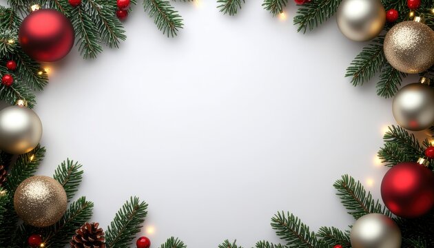 Festive christmas decoration holiday celebration image composition home environment top view seasonal theme