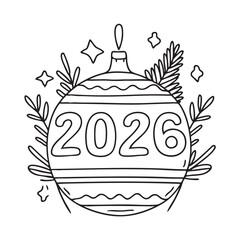 New Year party centerpiece featuring a small 2026 decoration