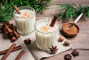 Eggnog Christmas cocktail drink