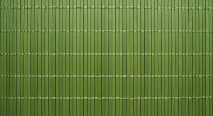 Texture of Green Bamboo Sticks Woven Together