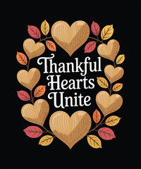 Thanksgiving Turkey Day Celebration T-shirt Design, Autumn Harvest Feast with Roast Turkey, Pumpkins, Fall Leaves, Cozy Seasonal Decor & Warm Holiday Atmosphere for Family Gathering and Festive Dinner