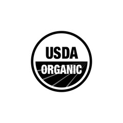 USDA Organic Black Icon Vector