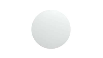 Simple circular white disc stands out against a deep black background