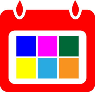 Colorful Calendar Icon Vector - Time Management, Event Planning and Schedule Graphic Task Organizer and Deadline Tracker Symbol