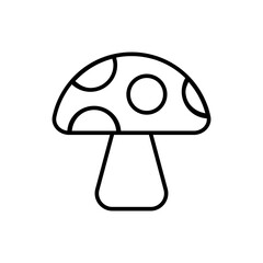 Mushroom Vector Icon Illustration On Isolated Background.	