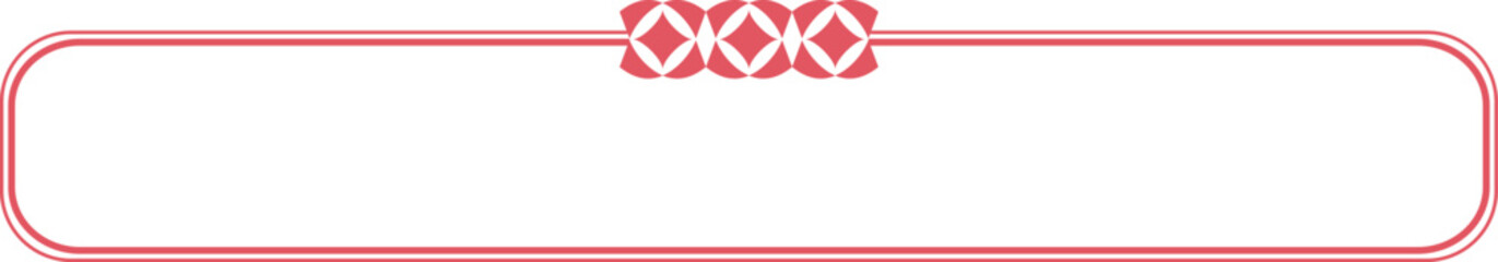 Obraz premium 문양 사각 글 상자 배너 프레임