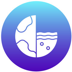 Ocean Globe icon vector image. Suitable for mobile apps, web apps and print media.