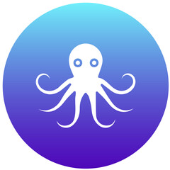 Octopus icon vector image. Suitable for mobile apps, web apps and print media.