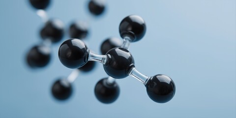 Abstract molecular structure against blue background representing scientific innovation