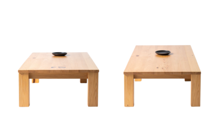 Low Japanese Table Set Duo for Interiors, isolated on transparent background