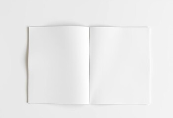 Two blank paper pages side-by-side, crisp white texture,  connected,  background