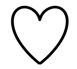 Hand drawn black heart outline