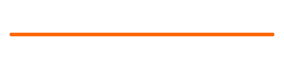 Obraz premium Orange horizontal line divider element for minimalist design and text underline decoration