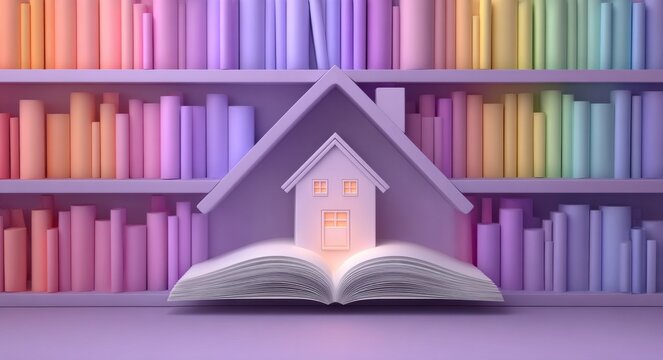 The colorful toy shop window display is a fun and interactive design element in the pop up book component mockup