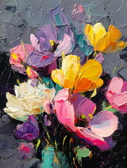 still life flower wood background