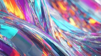 Abstract Colorful Liquid Fabric Design