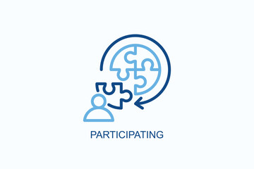 Participating Icon Or Logo Isolated Vector Illustration