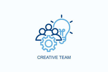 Creative Team Icon Or Logo Isolated Vector Illustration