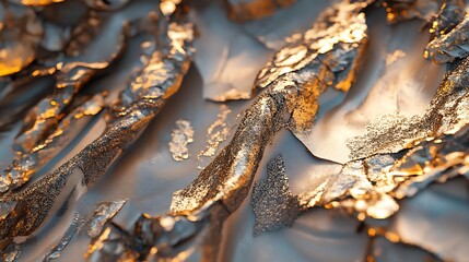 Abstract golden texture background with metallic luster and rough surface