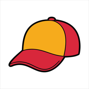 baseball cap hat vector art isolated on white background