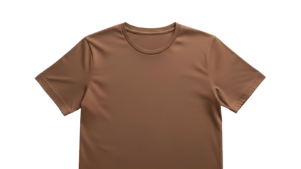 Simple short sleeve crew neck garment displayed against a solid dark background