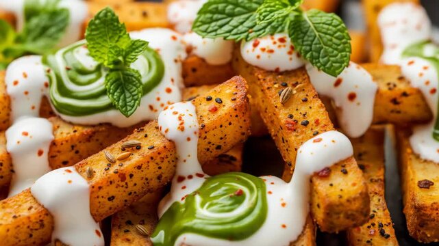 Delectable Potato Chaat - A Flavorful Indian Street Food Delight.