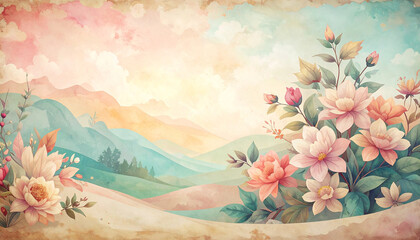 A wallpaper with a floral pattern that says spring
2