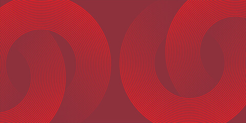 Red abstract background. Geometric lines pattern. Modern shiny red gradient lines. Futuristic technology graphic design.