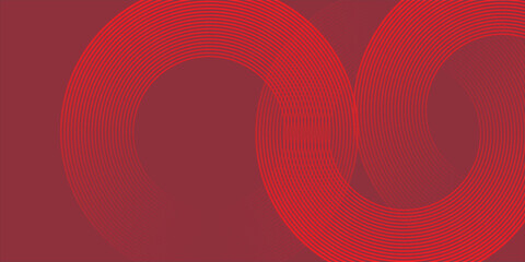 Red abstract background. Geometric lines pattern. Modern shiny red gradient lines. Futuristic technology graphic design.
