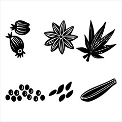 Organic Aromatic Spices for Culinary Art, A Vibrant Display of Natural Ingredients and Flavor Promoting Healthy Cooking and Wellness.