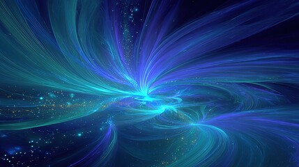 Abstract Glowing Spiral Design
