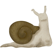 Watercolor Snail Illustration