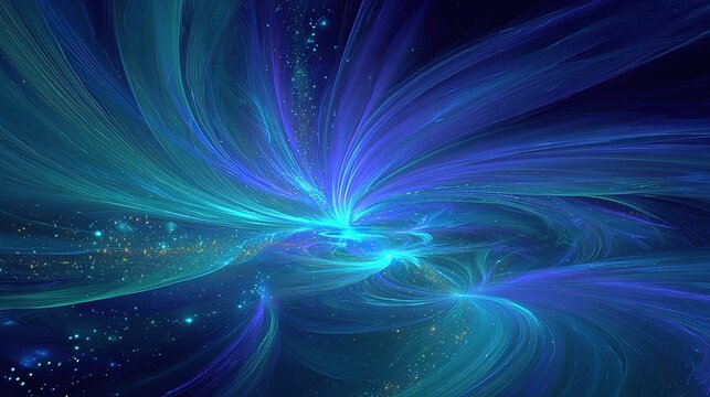 Abstract Glowing Spiral Design