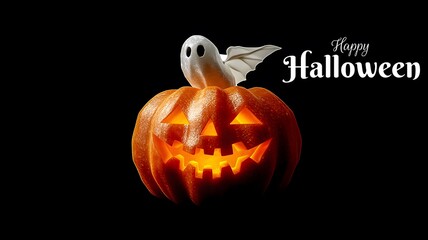 halloween pumpkin with bats