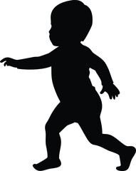 boy running silhouette