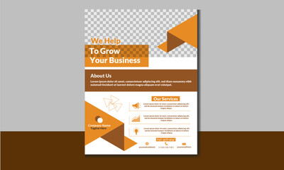 Minimal design business flyer design template. 